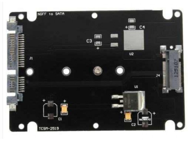 ADAPTER SSD, IZ B+M konektor 2 M.2 NGFF V 2.5" SATA, 7MM, LYCOM